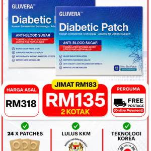 PROMO JUNE - PAKEJ RAWAT ( 2 KOTAK GLUVERA DIABETIC PATCH )